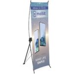 0.6 x 1.6m X-Banner with Fabric print 1