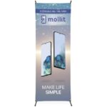 0.6 x 1.6m X-Banner with Fabric print 1