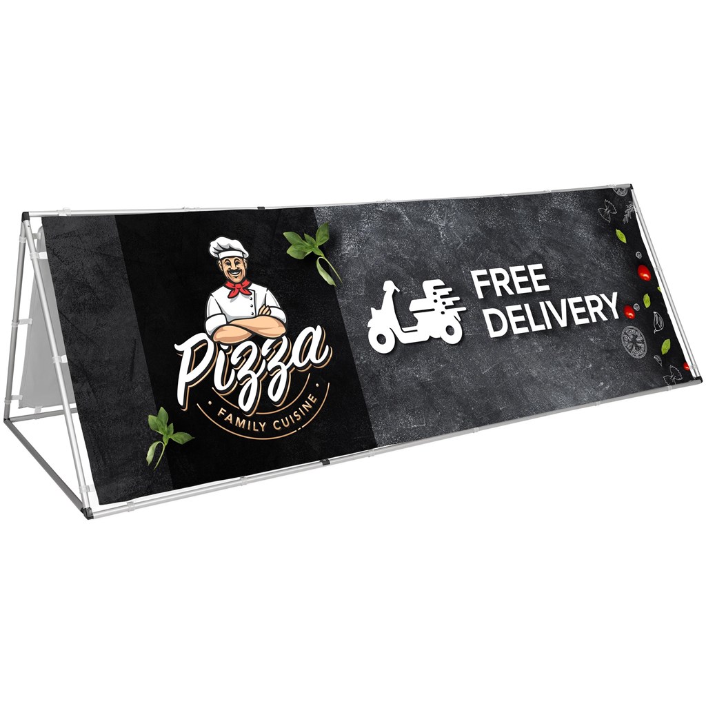 3m x 1m A-Frame with Fabric Print 1