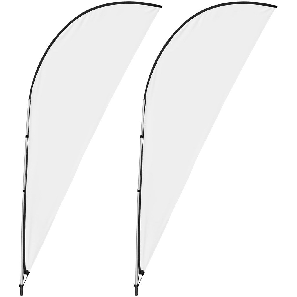 3m Sharkfin Single-Sided Flying Banner - Set Of 2 3