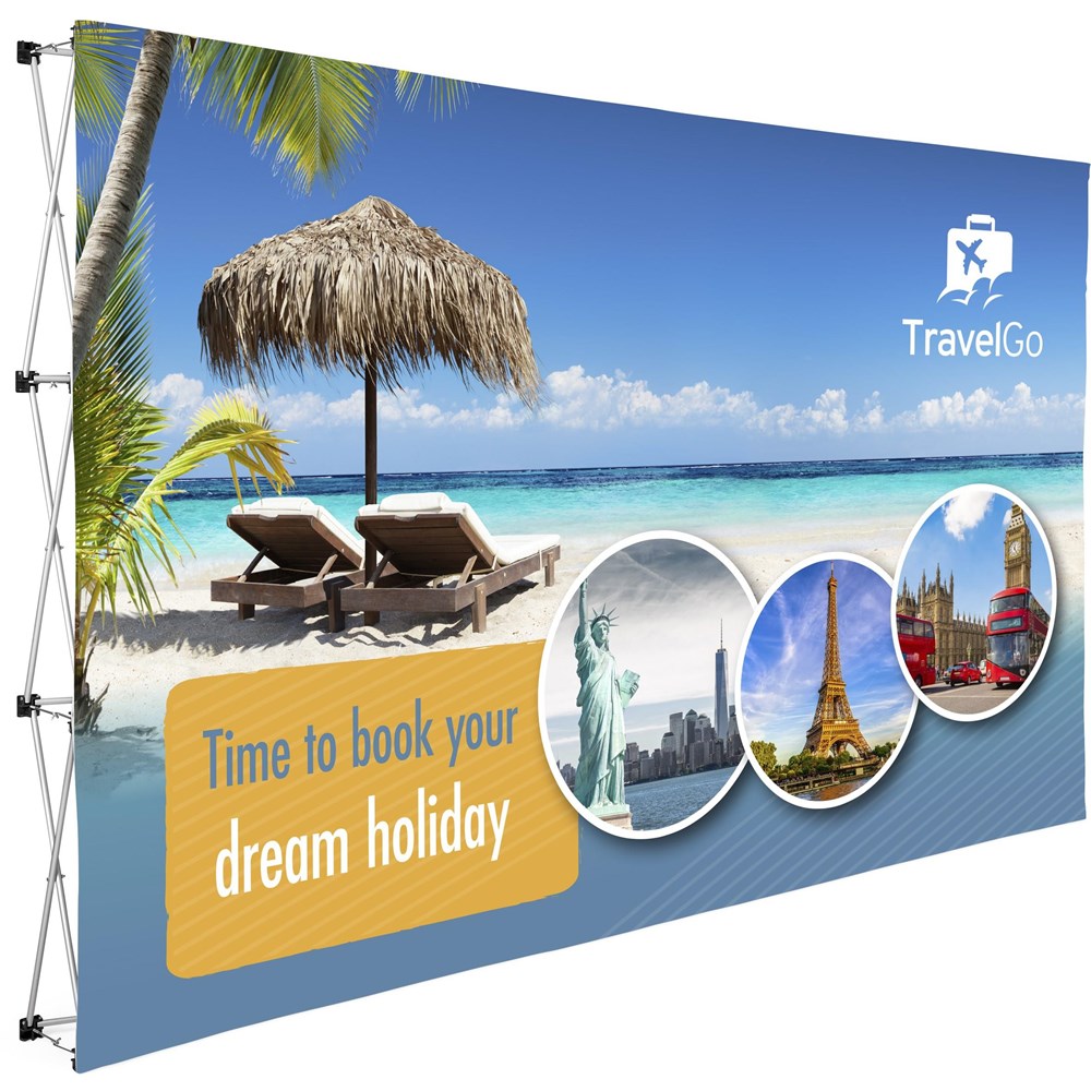 3m x 2.25m Straight Banner Wall 1