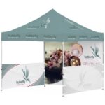 3m x 3m Gazebo - 1 Full Back + 2 Half Sides